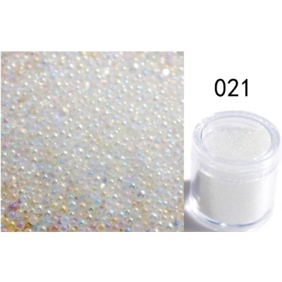 Διακοσμητικά Nail Art Χαβιάρι Λευκό Ιριδίζον  021